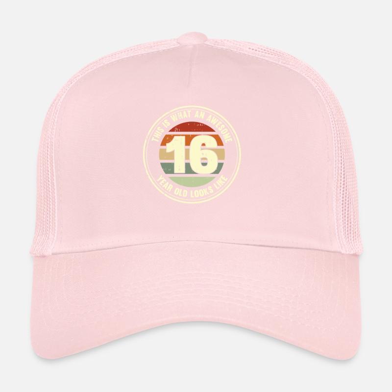 16th birthday so you see with 16 retro gift Trucker Cap