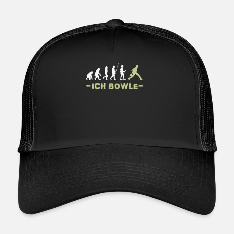 Evolution Bowling Shirt Ich Bowle Bowlingspieler Trucker Cap