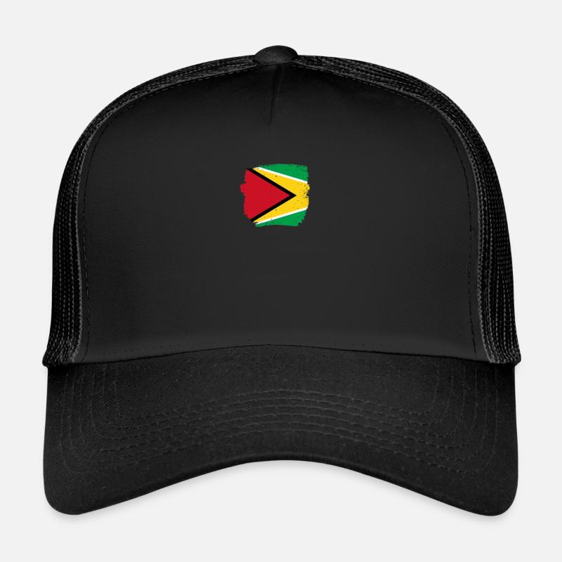 Guyana Drapeau guyanais Guyanais Casquette trucker 