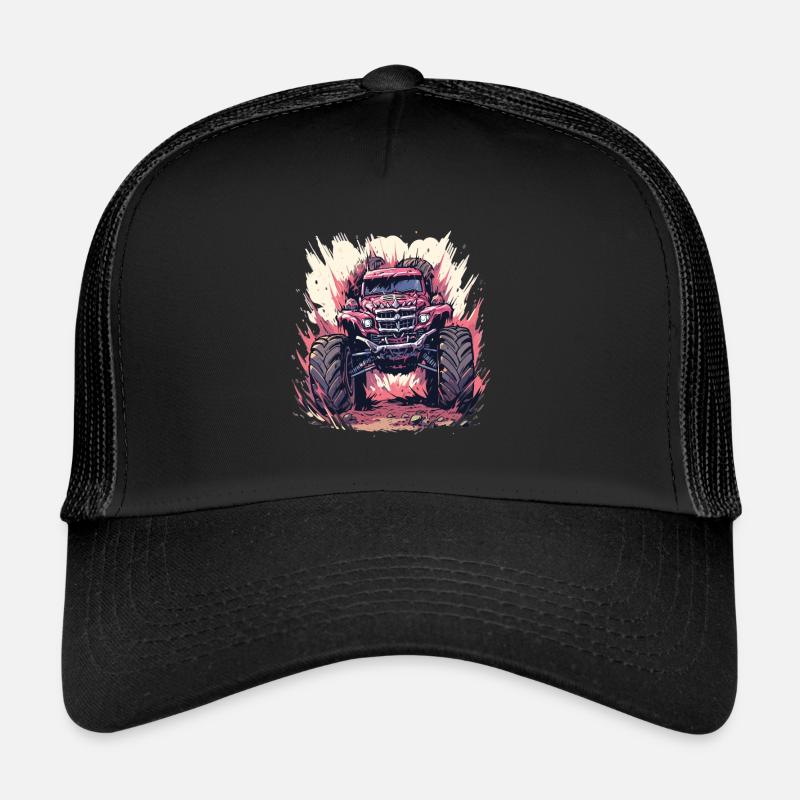 Monstertruck - Trucker Cap - Schwarz/Schwarz