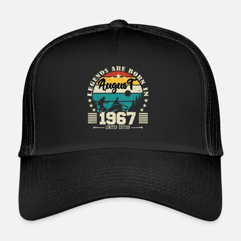 Aout 1967. Cadeau d'anniversaire août 1967. August Casquette trucker 