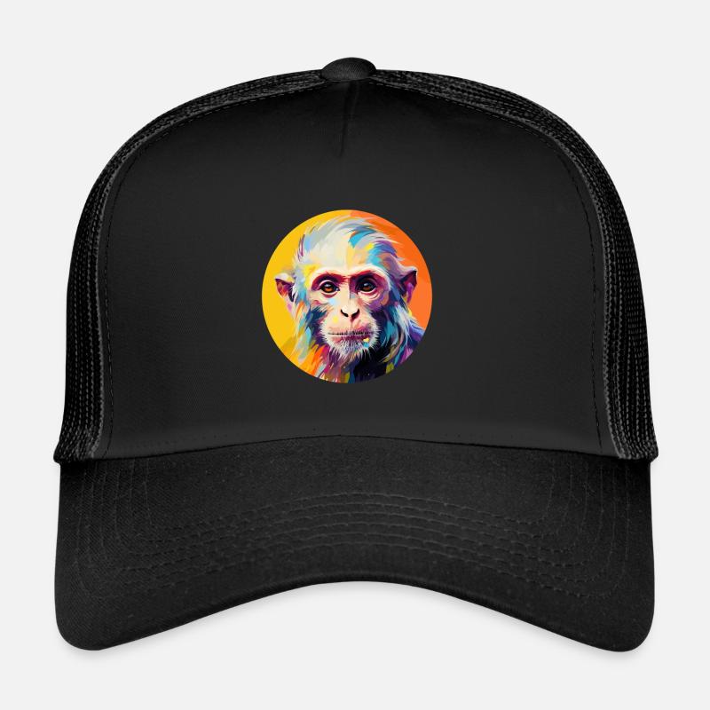 Kapuzineräffchen - Trucker Cap - Schwarz/Schwarz