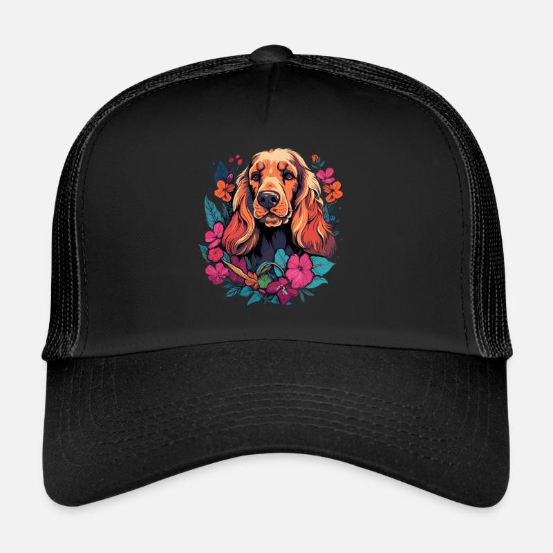 Cocker Spaniel Hund Geschenk - Trucker Cap - Schwarz/Schwarz