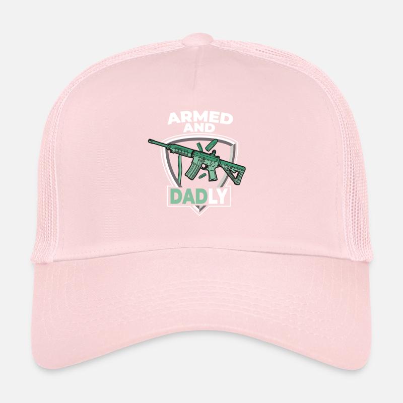 Bewaffnet und väterlich Lustige väterliche Väter Trucker Cap