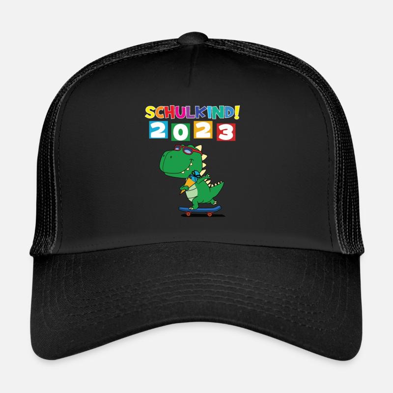 Schulkind 2023 Einschulung 2023 Schulanfang - Trucker Cap - Schwarz/Schwarz