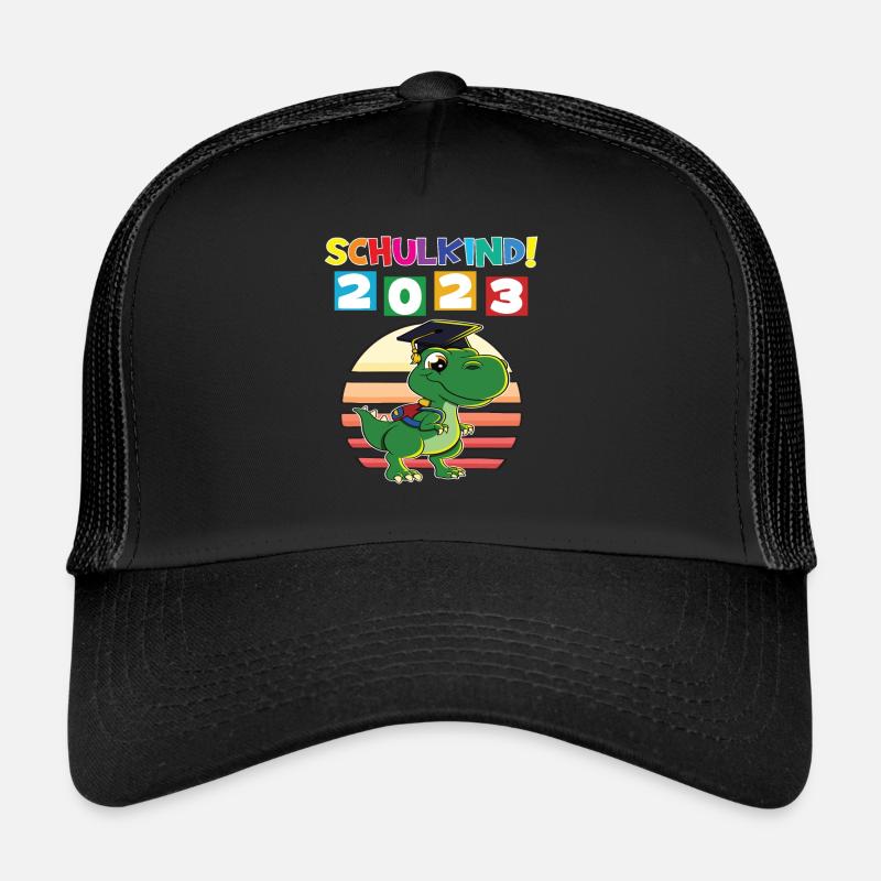 Schulkind 2023 Einschulung 2023 Schulanfang - Trucker Cap - Schwarz/Schwarz