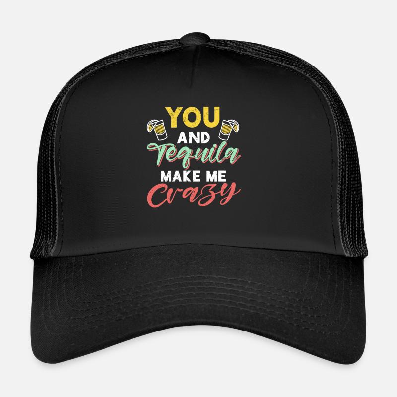 Tequila Alcohol Mexican Mexico Latino Trucker Cap