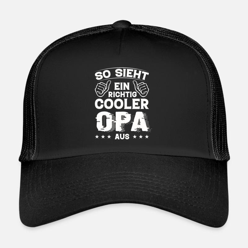 Opa Opa Geburtstag Opa Sprüche Bester Opa - Trucker Cap - Schwarz/Schwarz