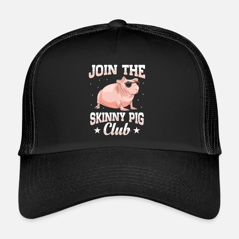 cochon d’Inde sans poils, cochon maigre, Casquette trucker 