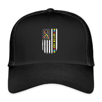 Autism Awareness Acceptance Choose Kindness - Trucker Cap - black/black - Front