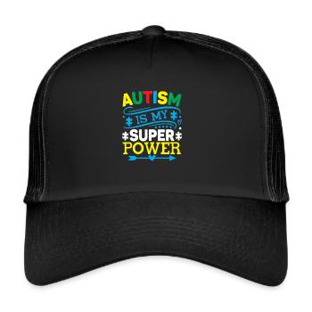 Autism Awareness Acceptance Choose Kindness - Trucker Cap - black/black - Front