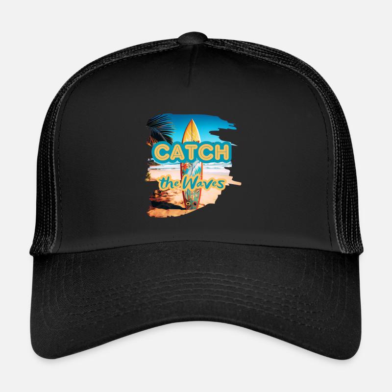 Catch the Waves - pour les amateurs de surf | planche de surf Casquette trucker 
