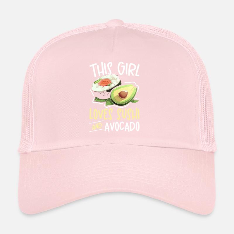 Avocado Sushi Roll Nigiri Avocado Fruit Guacamole Casquette trucker 