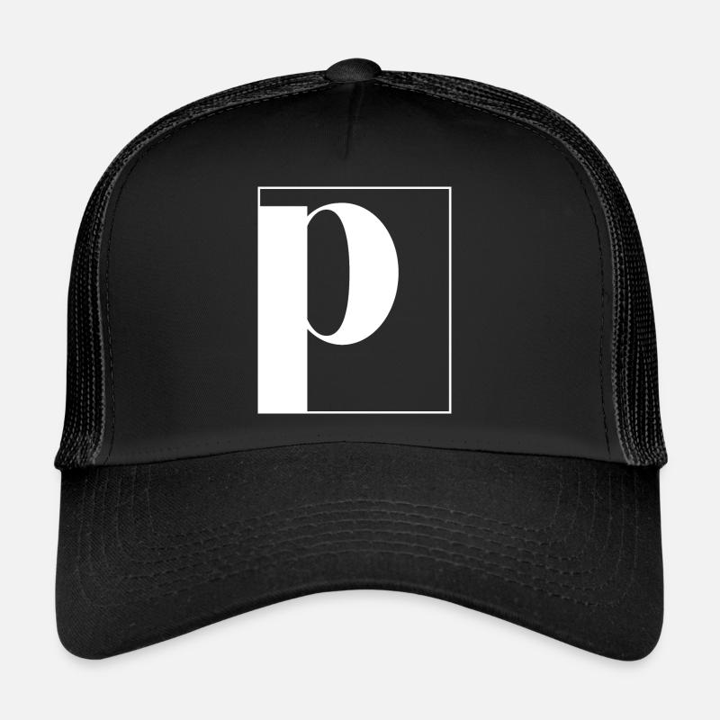 Buchstaben-Alphabet p Trucker Cap