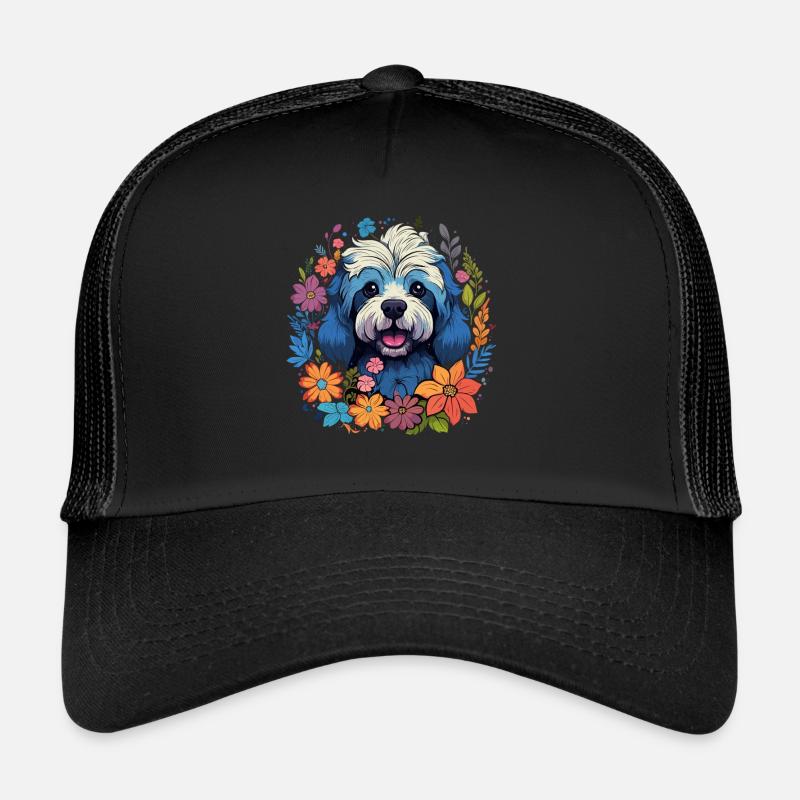 Havaneser Hund Geschenk - Trucker Cap - Schwarz/Schwarz