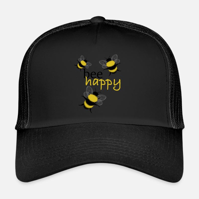 bee happy - Sei glücklich, fröhlich, Bienen, Natur Trucker Cap