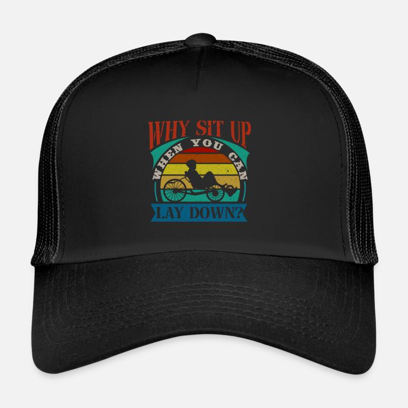 Vélo Biker Vélo Couché Cycliste Pédale Casquette trucker 