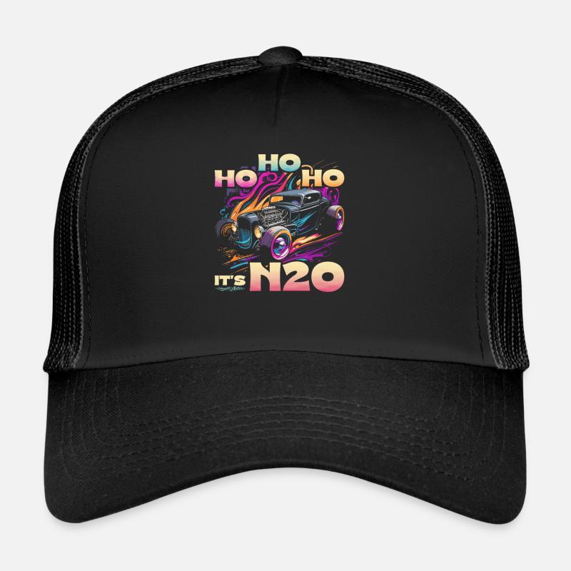 Hot Rod N2O Nitrous Oxide Engine Quote, Muscle Car Trucker Cap