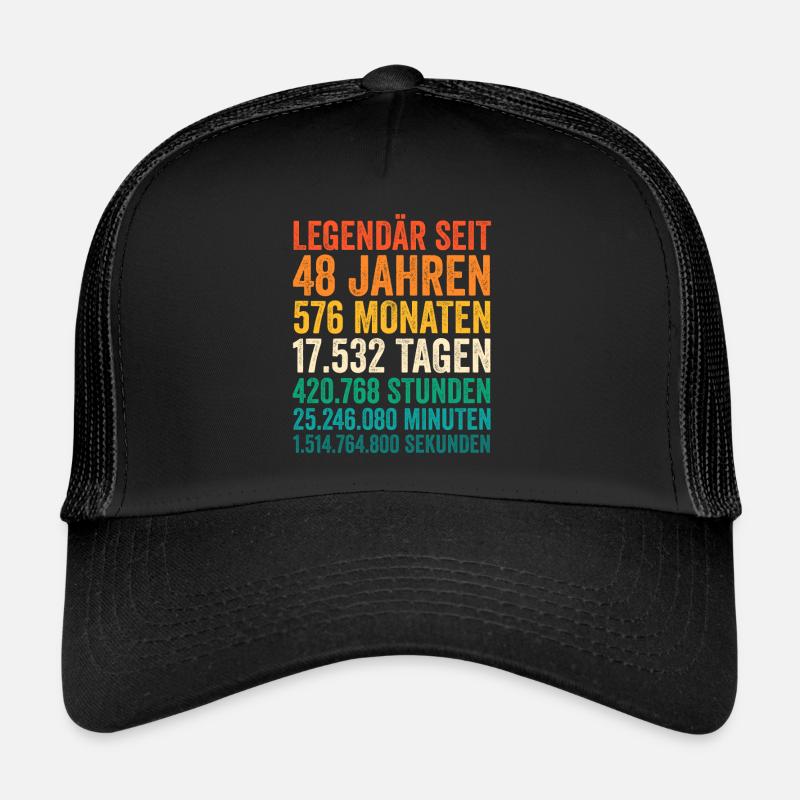 48 Jahre Achtundvierzigster Geburtstag Trucker Cap