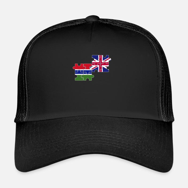 Gambia, UK flag, British, Gambian Trucker Cap