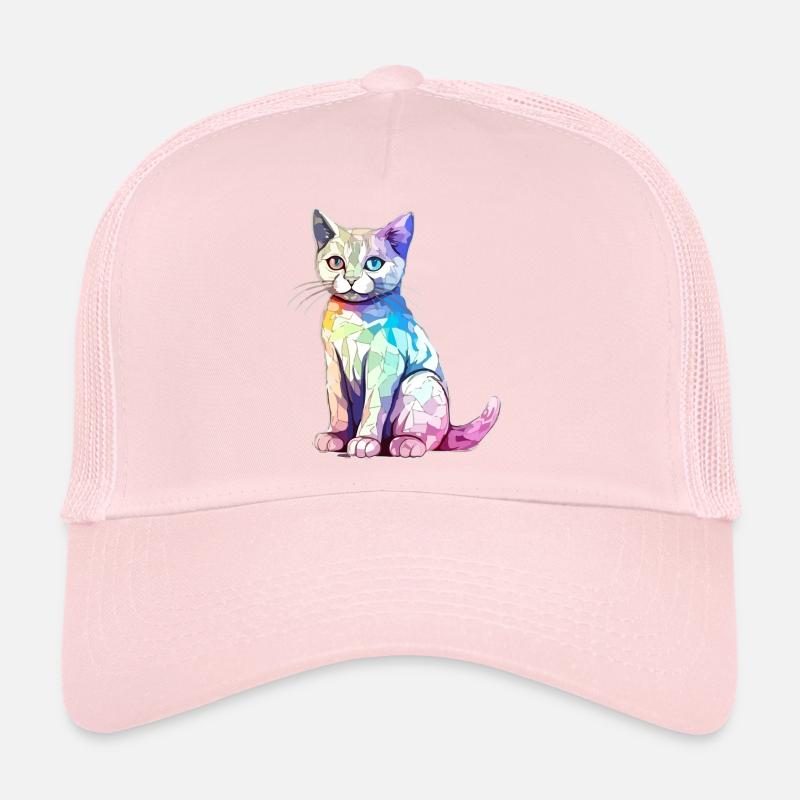Hako le chat multicolore Casquette trucker 