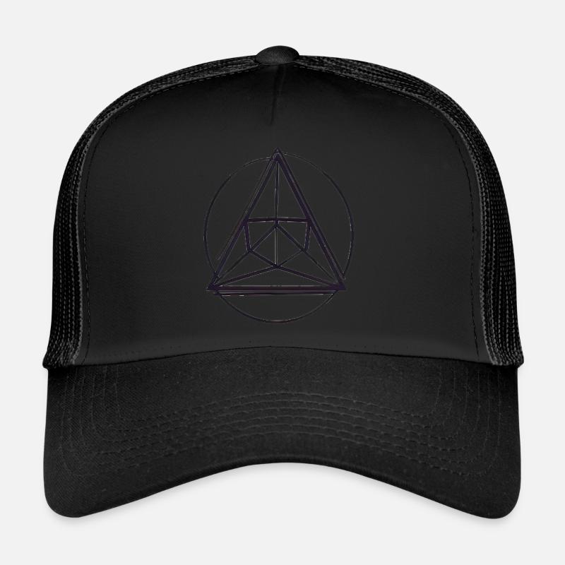 ethereum abstraktes Prisma - Trucker Cap - Schwarz/Schwarz