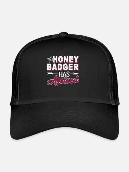 Honey Badger The Honey Badger Has Arrived - Trucker Cap - black/black - Front
