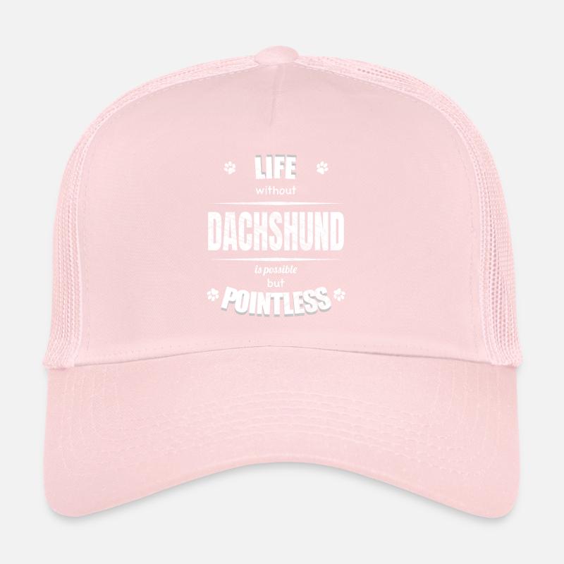 Life is possible but pointless - Dachshund Trucker Cap
