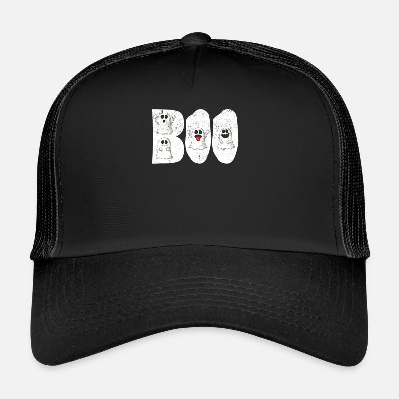 Boo Ghost Halloween Lover Funny Ghost Party Casquette trucker 