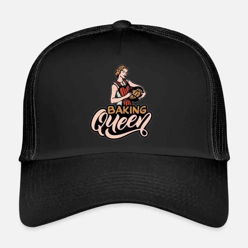 Baking Queen Baker Quote - Trucker Cap - black/black