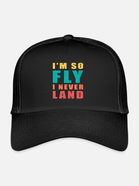 Humour noir dans So Fly I Never Land - Casquette trucker  - noir/noir - Devant