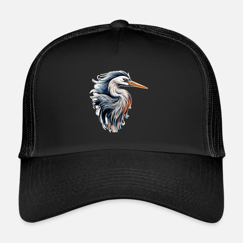 Reiher - Trucker Cap - Schwarz/Schwarz