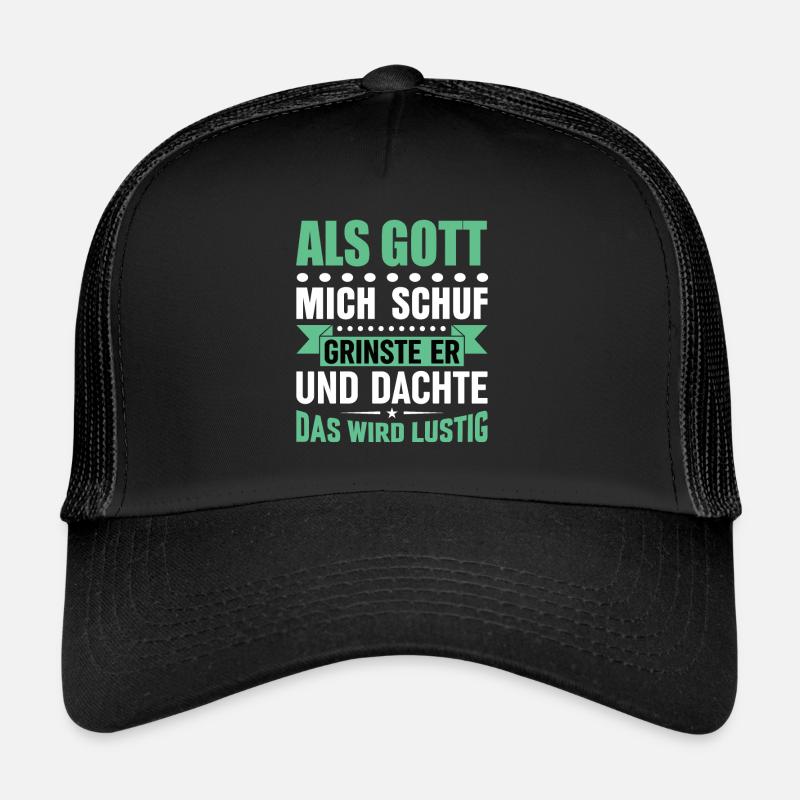 Lustige Sprüche - Trucker Cap - Schwarz/Schwarz