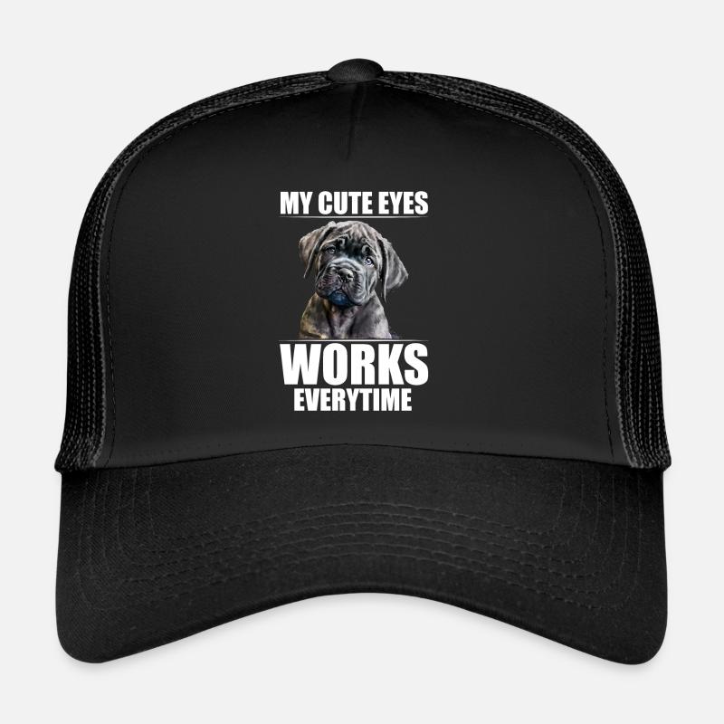 My Cute Eyes Works Every Time - Trucker Cap - Schwarz/Schwarz