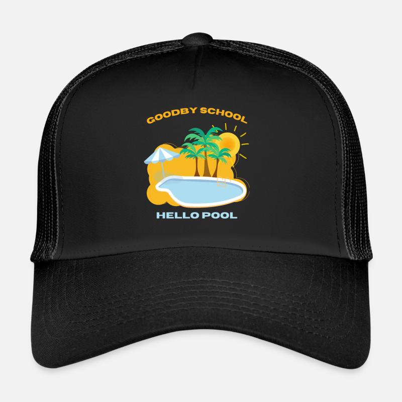 Auf Wiedersehen Schule Hallo Pool Trucker Cap