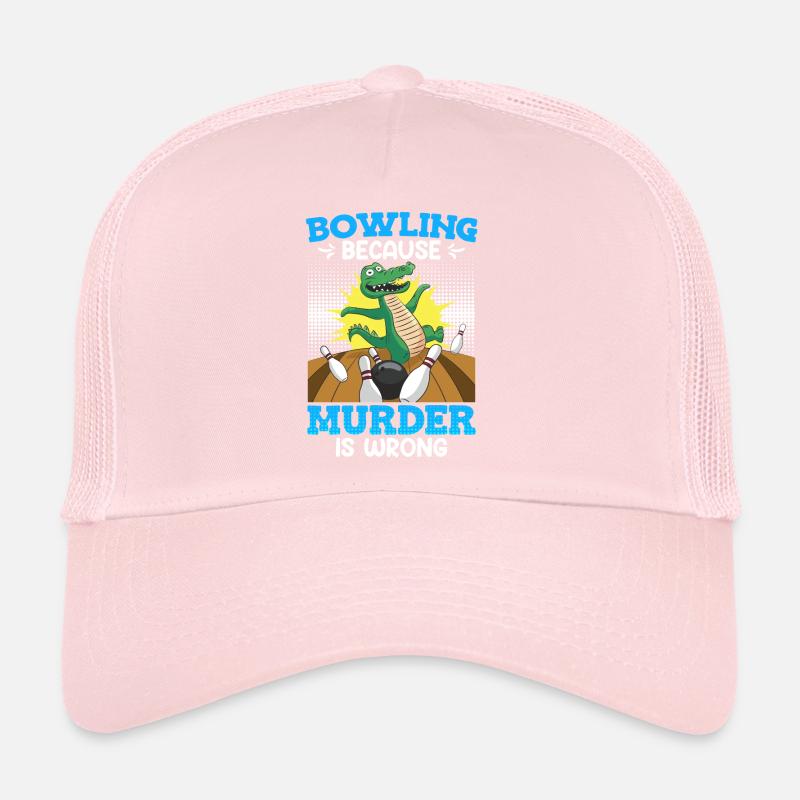 Bowling because Murder is Wrong Bowlingspieler Trucker Cap