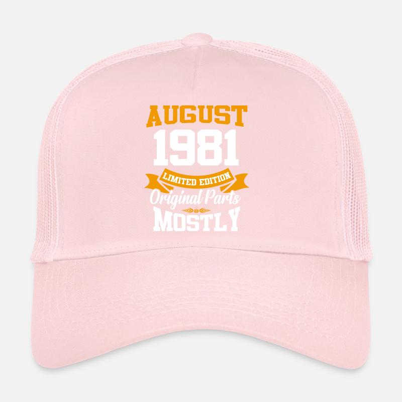 August 1981 Vintage Geburtstag Geschenk Trucker Cap