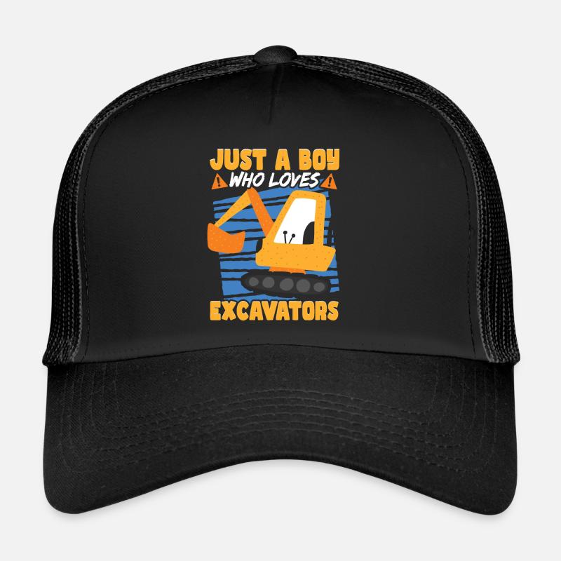Nur ein Junge, der Bagger liebt Trucker Cap