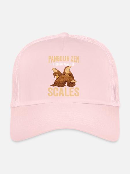 Frieden In Schuppen Finden Schuppentiere Liebhaber - Trucker Cap - Hellrosa - Vorne