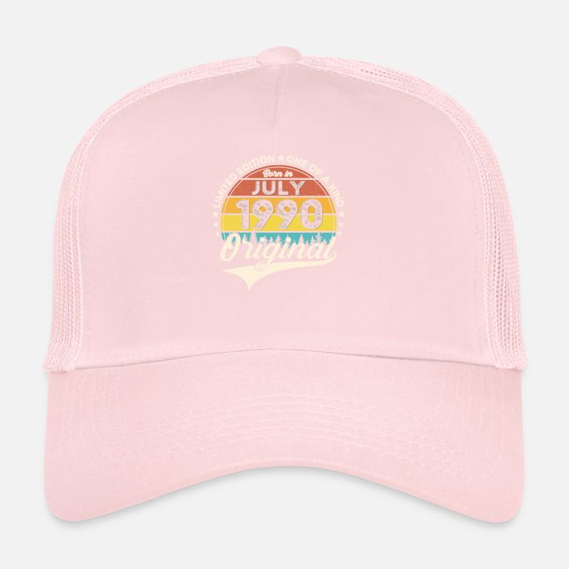 33rd Birthday Man Born In July Born 1990 Trucker Cap