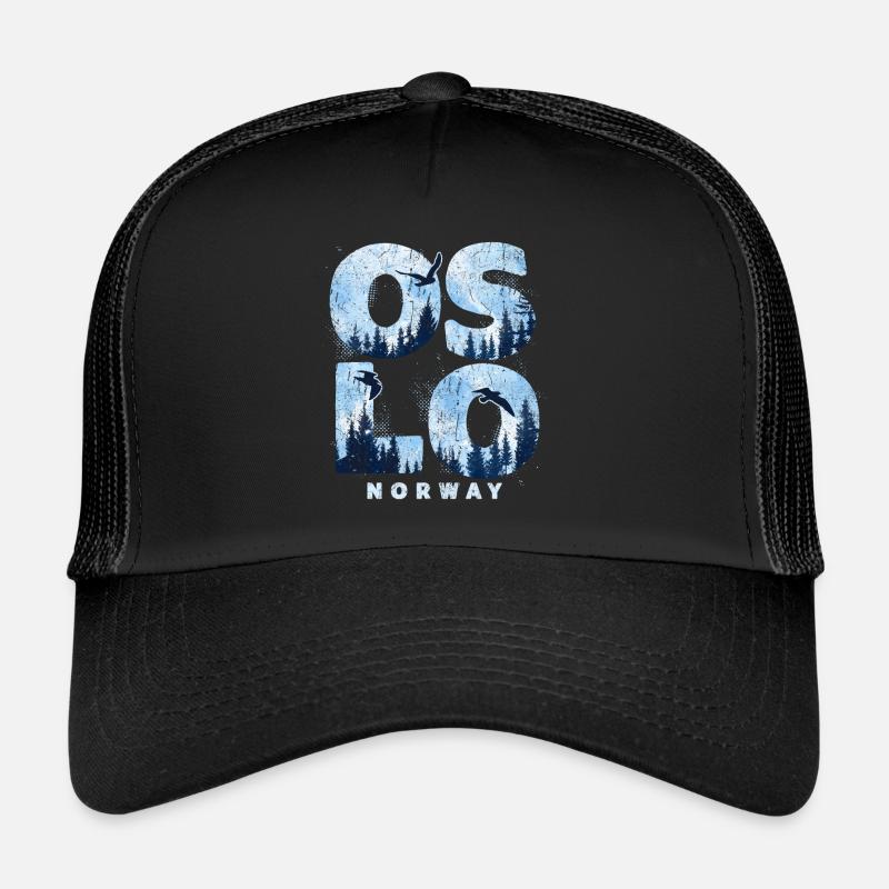Oslo Norvège Vacances Souvenir Casquette trucker 