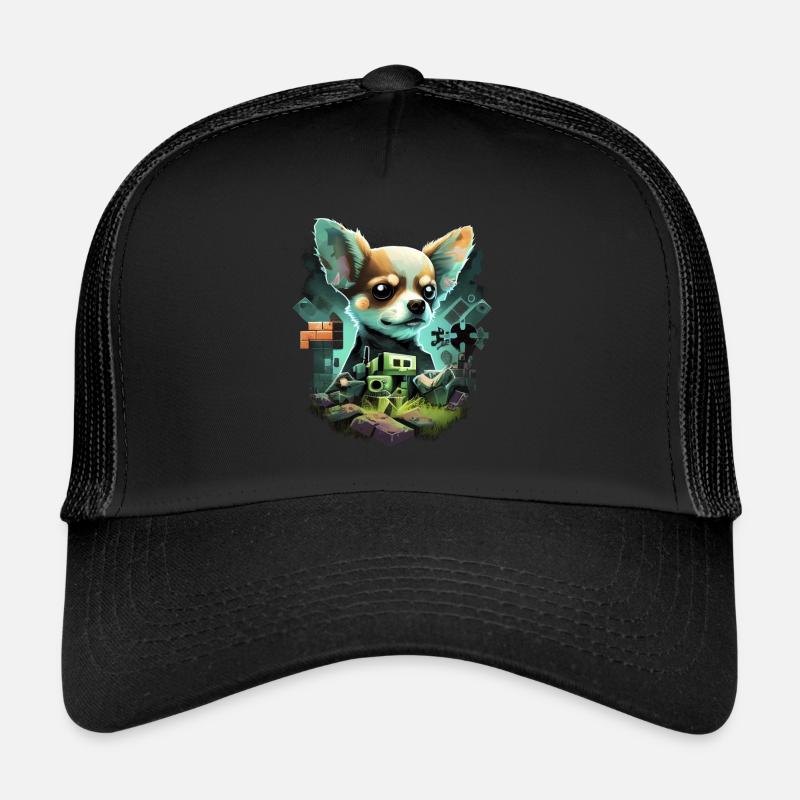 Chihuahua | Gaming Gamer Funny Comic Videogame Trucker Cap