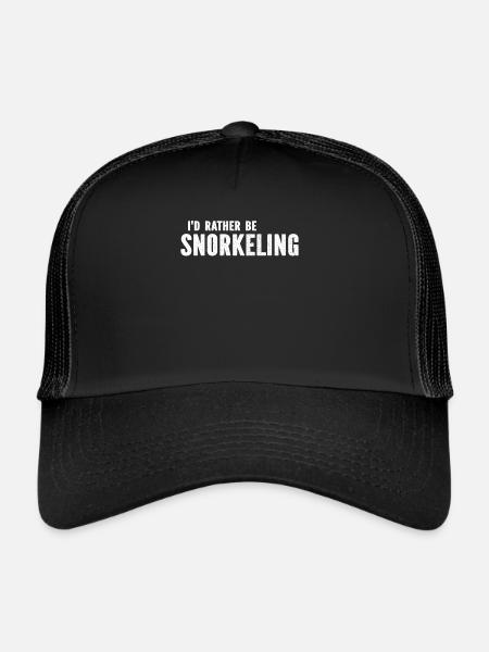 Snorkeling Snorkeler - Je préfère faire de la plongée en apnée - Casquette trucker  - noir/noir - Devant