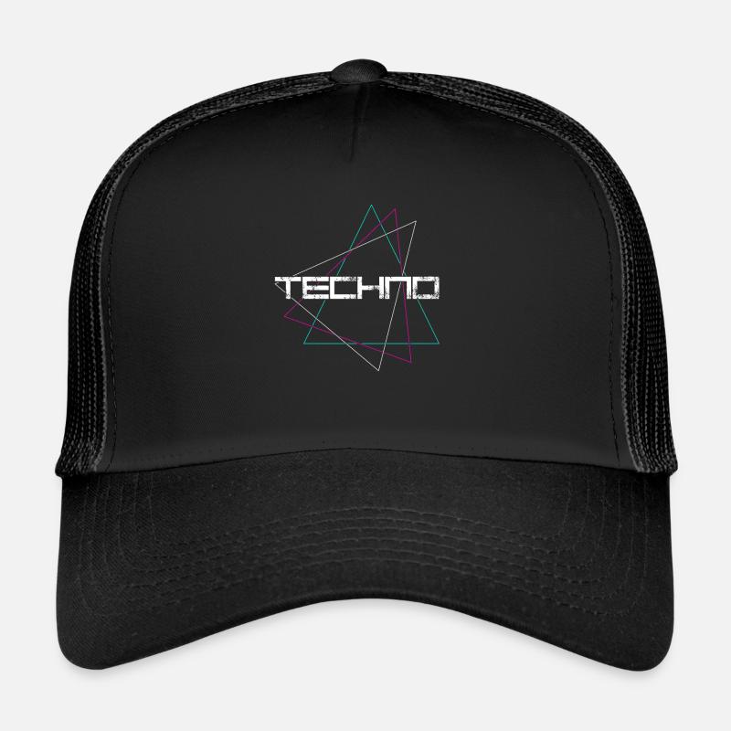 Techno - Trucker Cap - Schwarz/Schwarz