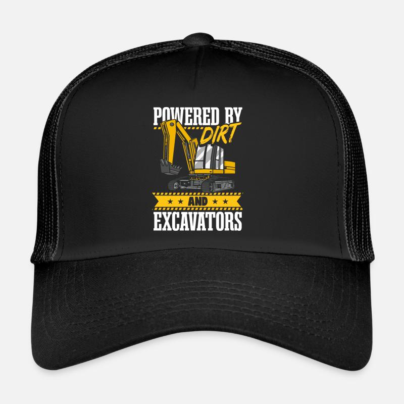 Propulsé par la saleté et les excavatrices Casquette trucker 