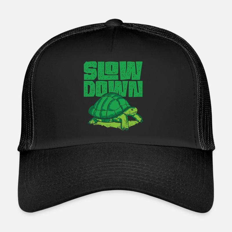 Sea Turtle Tortoise Slow Down Trucker Cap