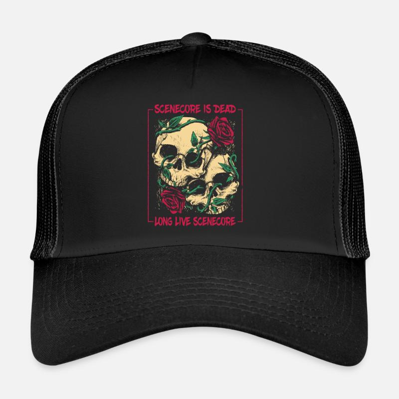 Scenecore ist tot, es lebe Scenecore - Trucker Cap - Schwarz/Schwarz