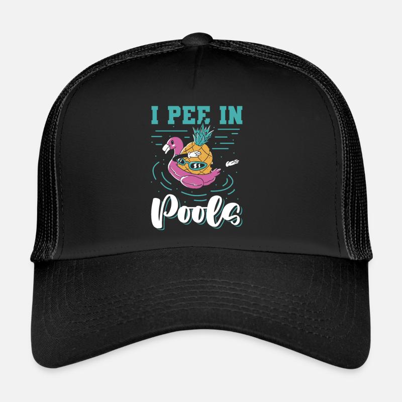 Ich Pinkle In Pools Schwimmwitz, Die In Trucker Cap
