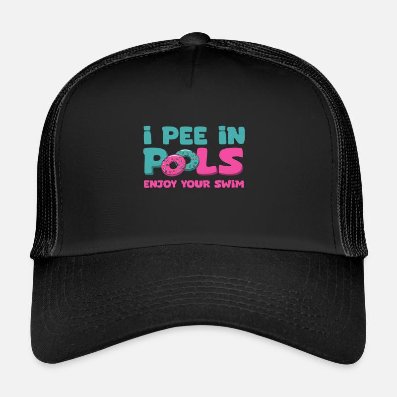 Drôle de blague de natation, je rose dans les piscines Casquette trucker 