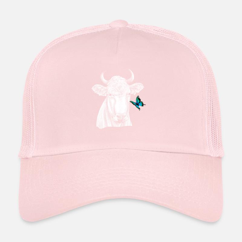 Cow with butterfly Trucker Cap